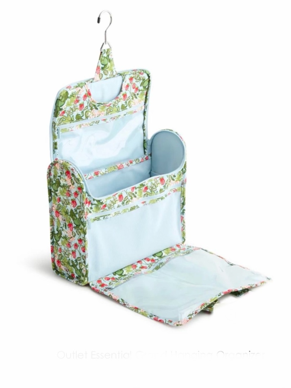 Vera Bradley Essential Grand Hanging Organizer in Frogberry Garden Blue NWT